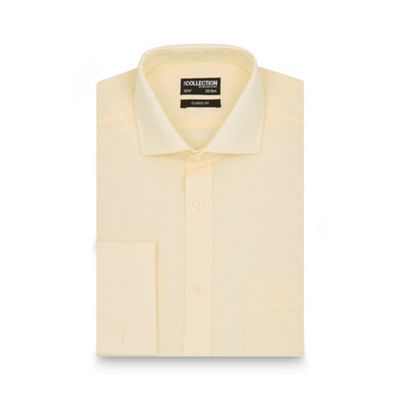 The Collection Big and tall yellow tailored fit long sleeved shirt